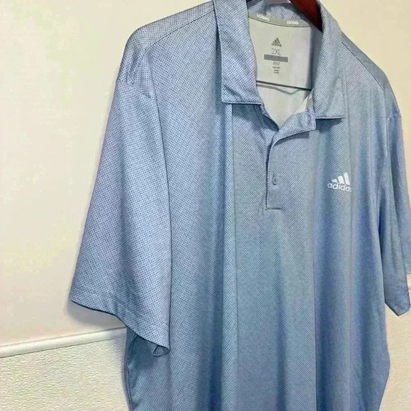 Adidas Golf Polo Shirt 2XL Blue & White for Men - Picture 7 of 11